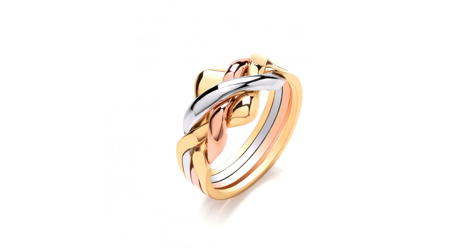 Rose gold deals puzzle ring